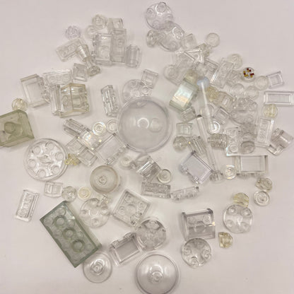 LEGO Transparent Clear, Mixed Pieces, Approx. 40g