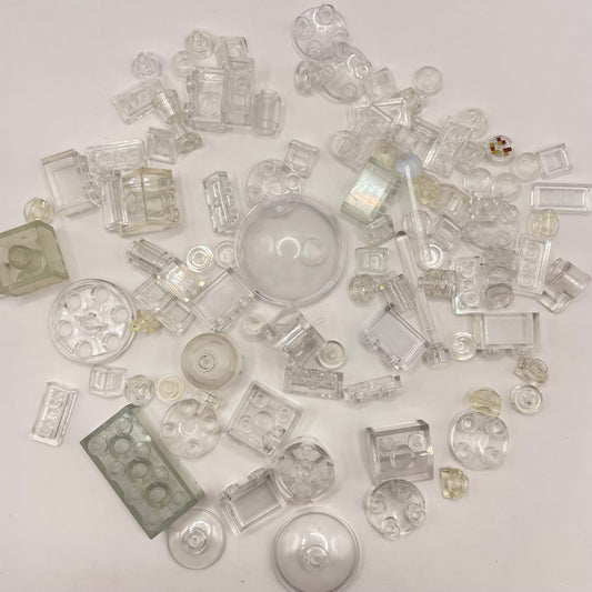LEGO Transparent Clear, Mixed Pieces, Approx. 40g