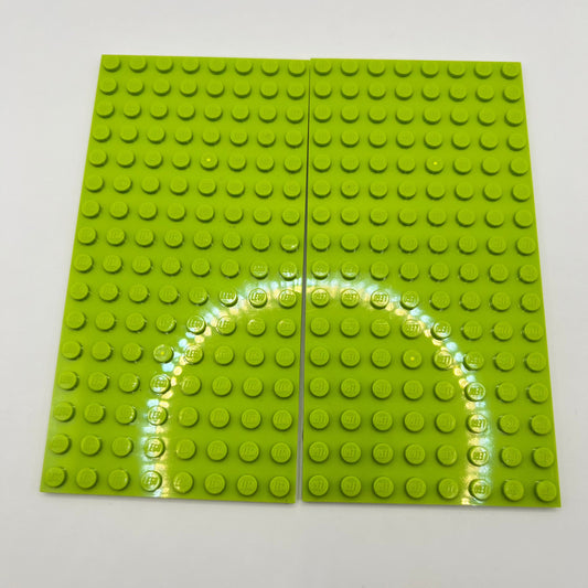LEGO 8x16 Plates, Lime, 2 Pieces,