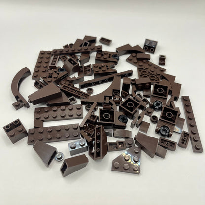 LEGO Dark Brown, Mixed Bricks, Approx. 70g