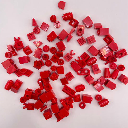 LEGO Greebling, Red, 100 Pieces