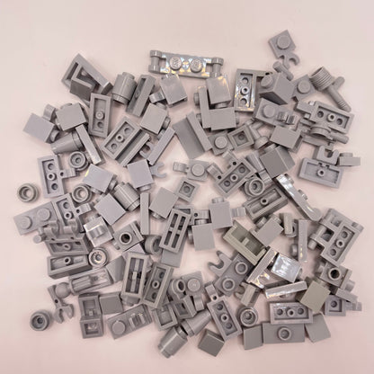 LEGO Greebling, Light Bluish Grey, 100 Pieces