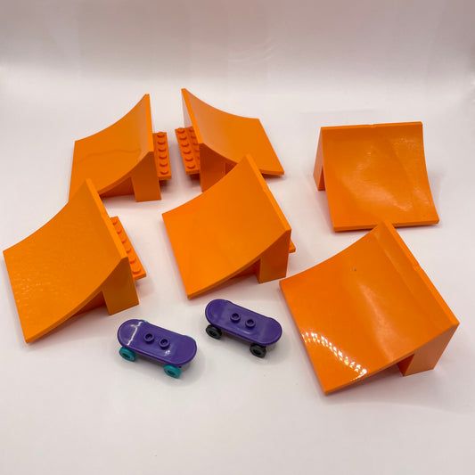 LEGO Skate Boards and Ramps, Orange and Purple, 8 Pieces
