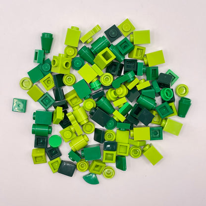 LEGO Mixed Green, Greebling, 100 Pieces