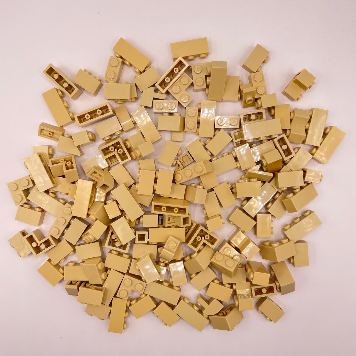 LEGO  Bricks, 1x Wide, Short, Tan, Approx. 130g