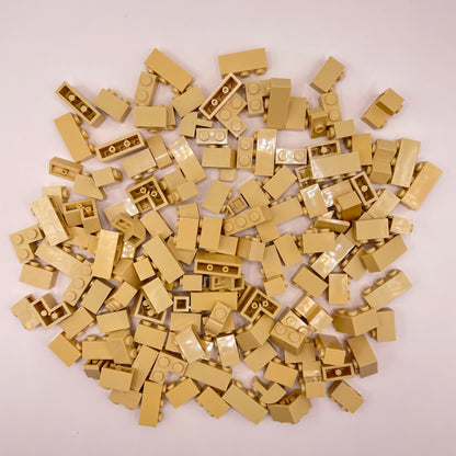 LEGO  Bricks, 1x Wide, Short, Tan, Approx. 130g