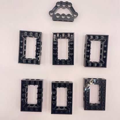 LEGO Square Brick, Technic, Black, 7 Pieces