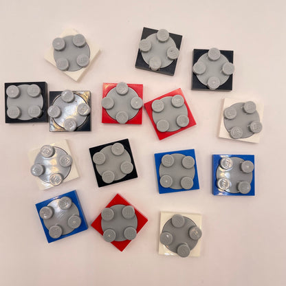 LEGO Plate Small Turntables, Grey, 15 pieces