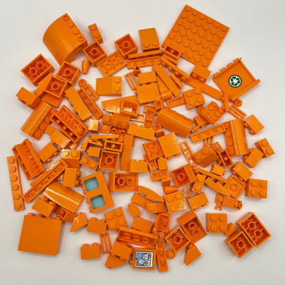 LEGO Orange, Mixed Bricks, Approx. 120g