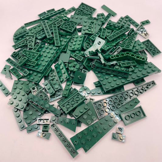 LEGO Plates, Dark Green, Approx. 140g