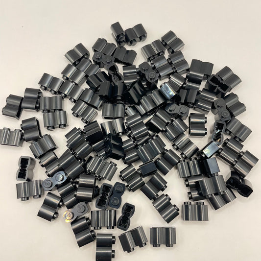 LEGO Black Log Profile Bricks 1x2 (100 Pieces)