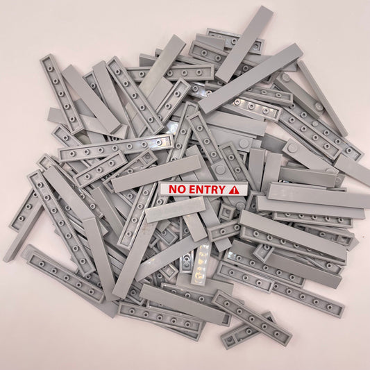 LEGO Tiles, 1x Wide, Long, Light Bluish Grey, Approx. 95g