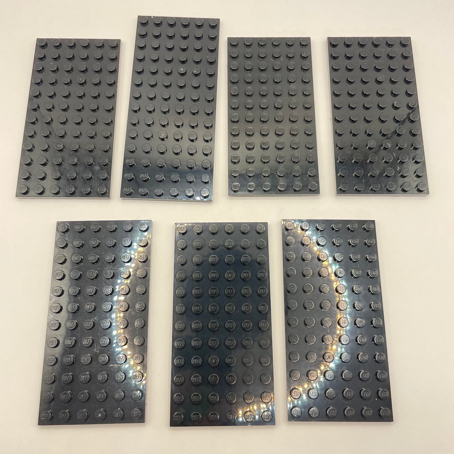 LEGO Plates 6x12 and 6x14, Black, 7 Pieces