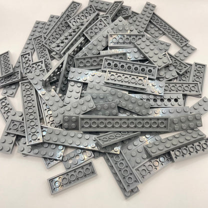 LEGO Long Plates 2x Wide, Dark Bluish Grey, Approx. 220g