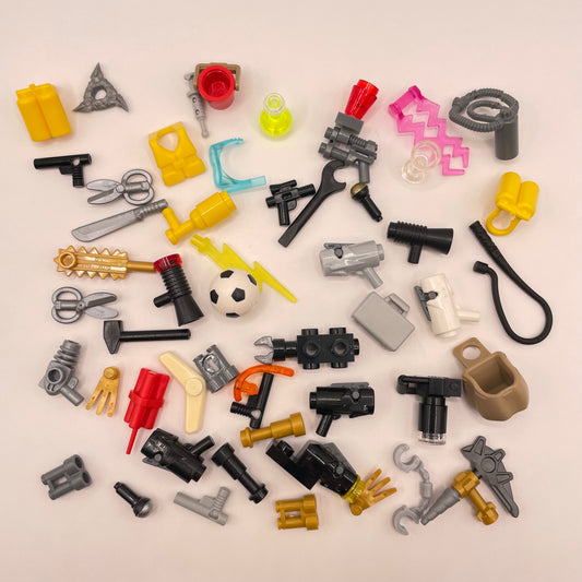 LEGO Mixed Accessories, Minifigure Accessories, 50 Pieces