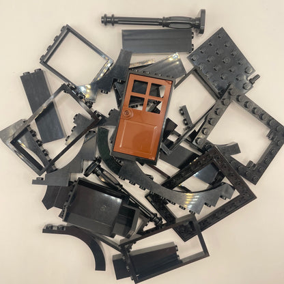 LEGO Large, Building Pieces, Black, Approx. 90g