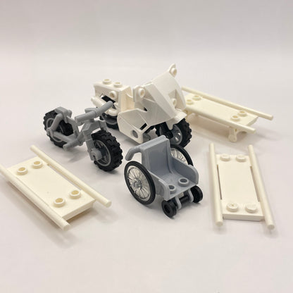 LEGO Wheelchair, Rescue, Bikes, White, 4 Pieces