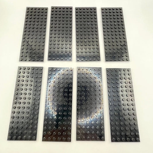 LEGO Plates 6x16, Black, 8 Pieces