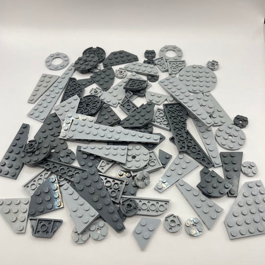 LEGO Mixed Grey, Wings and Round Plates, Approx. 120g