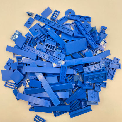 LEGO Blue, Tiles, Cheese Slopes, Panels, Approx. 70g
