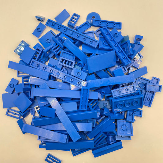 LEGO Blue, Tiles, Cheese Slopes, Panels, Approx. 70g
