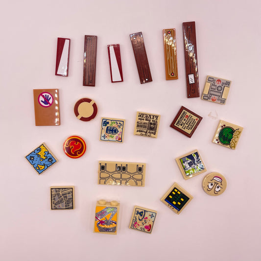 LEGO  Prints And Stickers on Brown, 22 pieces