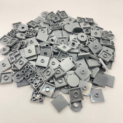 LEGO 2x Tiles / Jumpers, Dark Bluish Grey, Approx. 75g