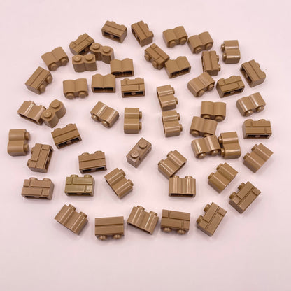 LEGO  Textured Bricks, Dark Bluish Grey, 50 Pieces