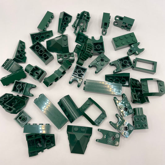 LEGO Mixed Pieces including Bionicle, Dark Green, Approx. 75g
