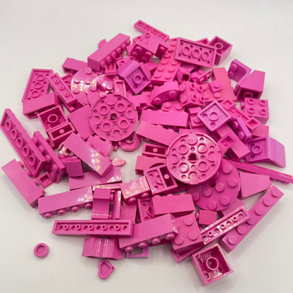 LEGO Medium Pink, Mixed Pieces, Approx. 110g