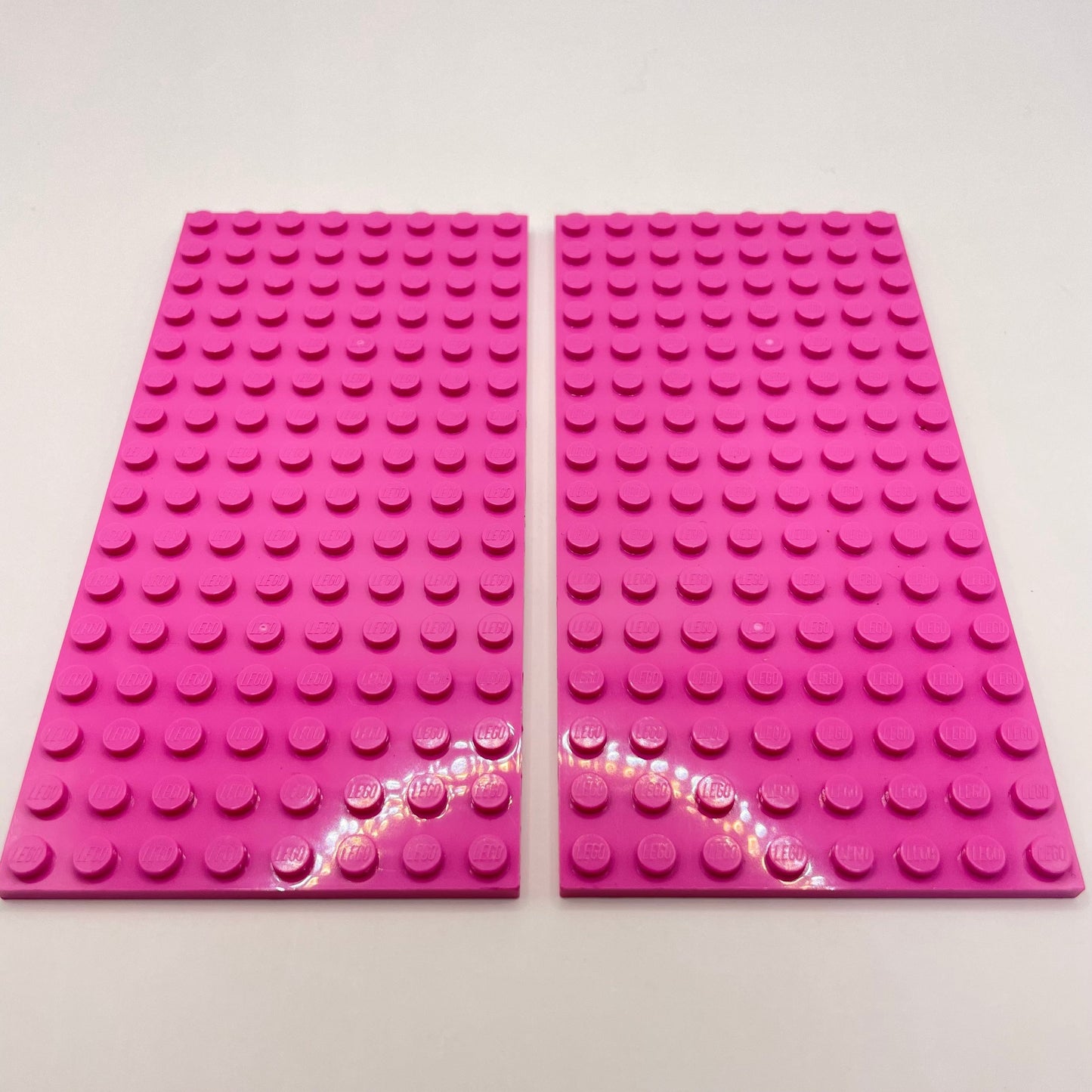 LEGO 8x16 Plates, Dark Pink, 2 Pieces,