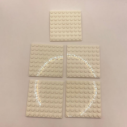 LEGO Plates 8x8, White, 5 Pieces Habitat