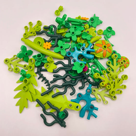 LEGO Mixed Green, Mixed Plant Pieces, Approx. 30g
