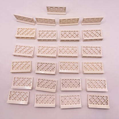 LEGO Lattice Fence, Building, White, 25 Pieces