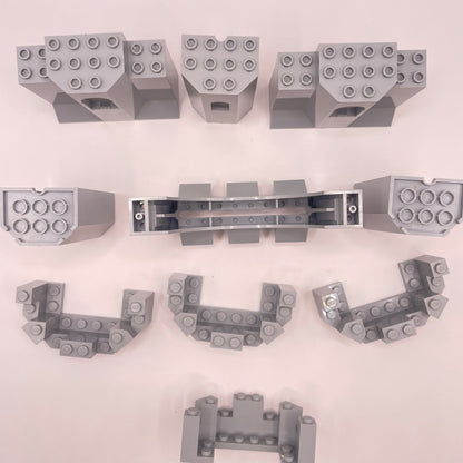LEGO Castle Building Pieces, Light Bluish Grey, 10 Pieces