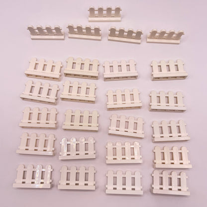 LEGO Picket Fence, Building, White, 25 Pieces