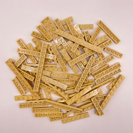 LEGO  Plates, 2x Wide, Long, Tan, Approx. 75g