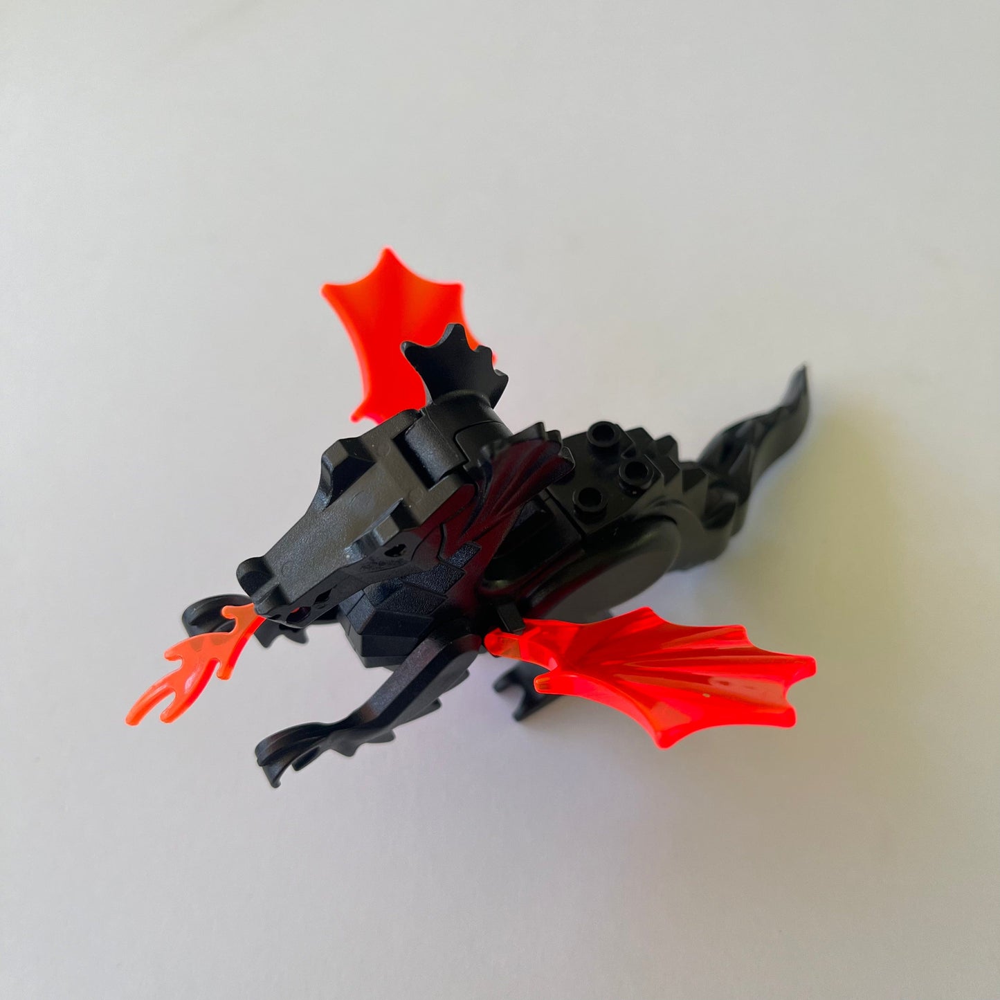 LEGO Classic Black Dragon with Trans Neon Orange Wings and Flame, Castle