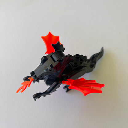 LEGO Classic Black Dragon with Trans Neon Orange Wings and Flame, Castle