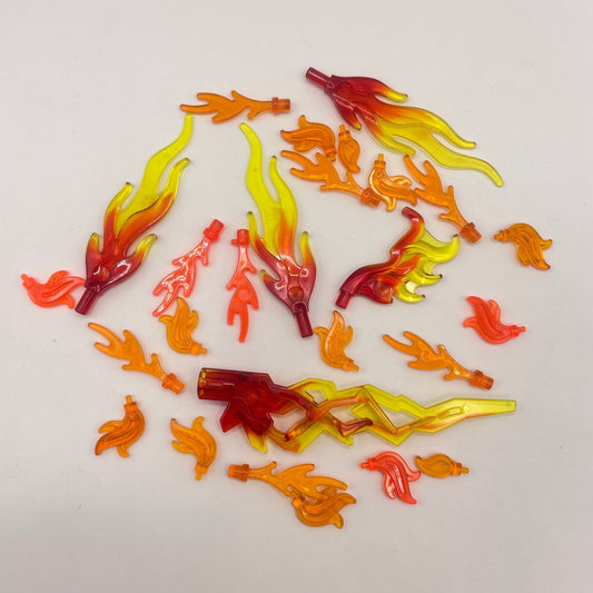 LEGO Transparent Red and Orange, Flames, Energy Effects, (25 Pieces)