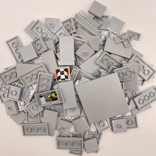 LEGO Tiles, 2x Wide, Light Bluish Grey, Approx. 75g