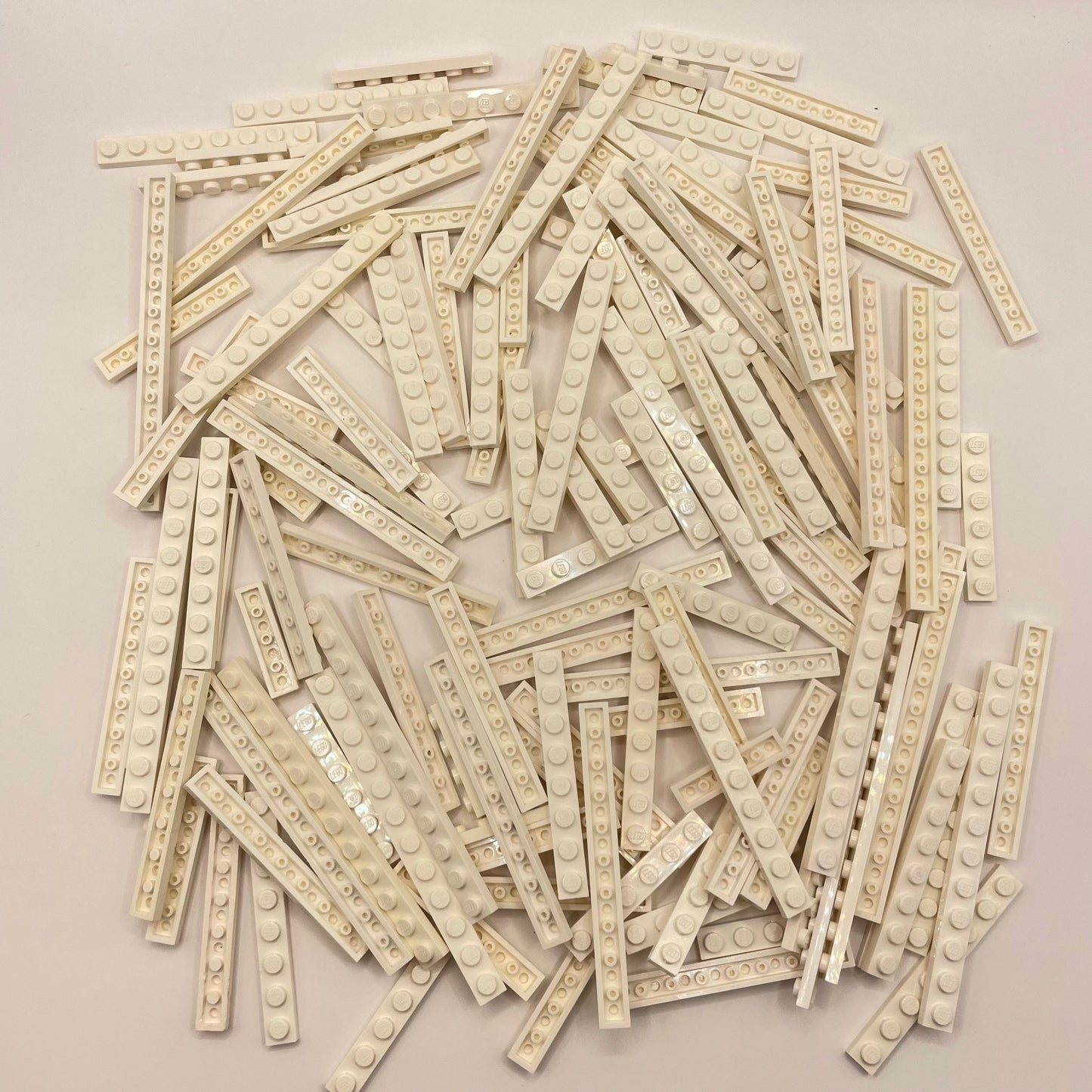 LEGO Plates 1x Wide, White, Approx. 175g