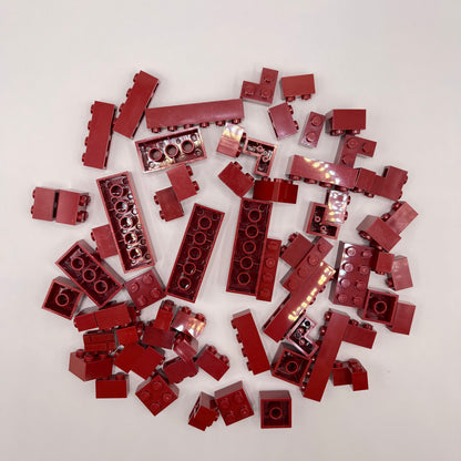 LEGO Bricks, Dark Red, Approx. 85g