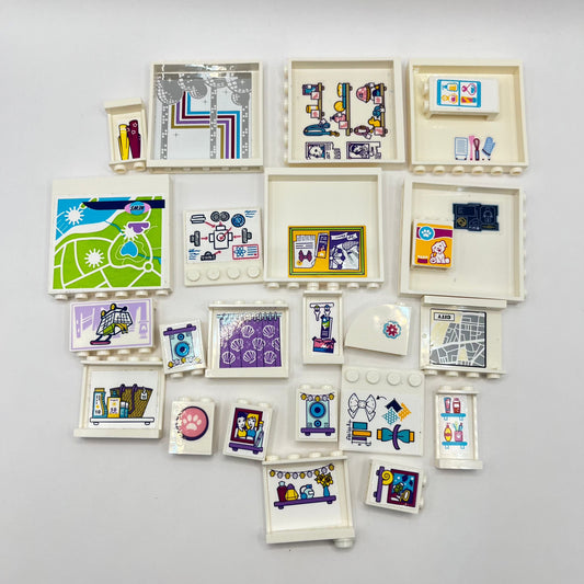 LEGO Prints and Stickers, Friends, White Building, 25 Pieces