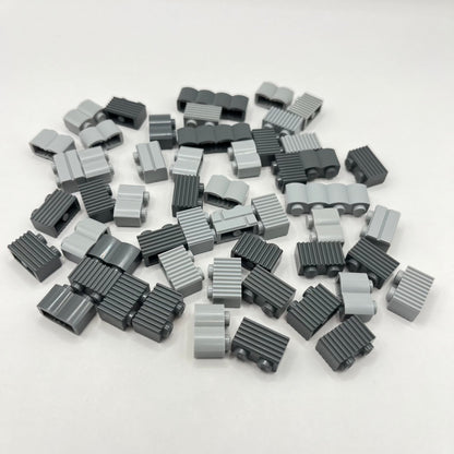 LEGO Textured Brick, Mixed Grey, 50 pieces