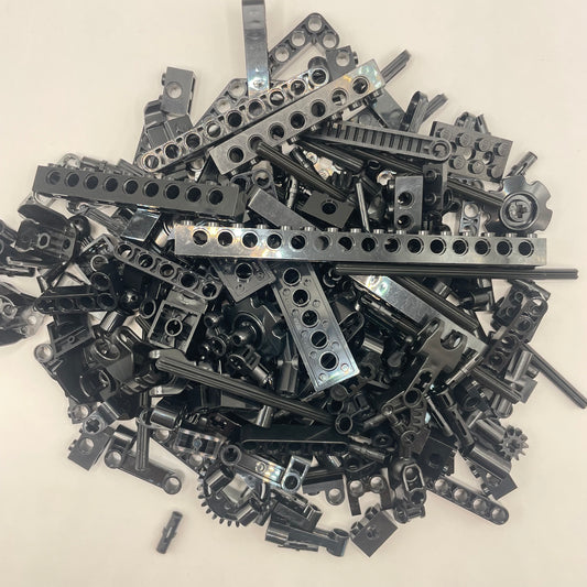 LEGO Black, Technic with Gears and Pins, Approx. 180g