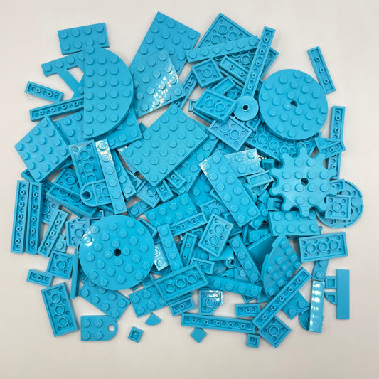 LEGO Plates, Medium Azure, Approx. 125g