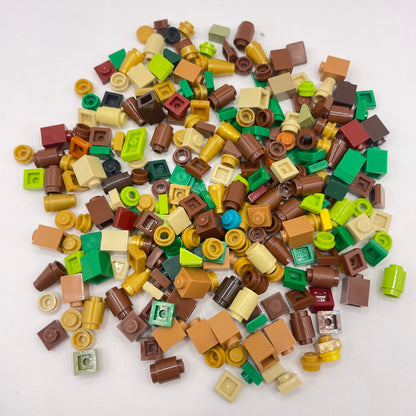 LEGO Green and Browns, 1x Mixed Pieces, Approx. 50g Greebling