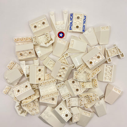 LEGO Vehicle Hulls, White, Approx. 120g