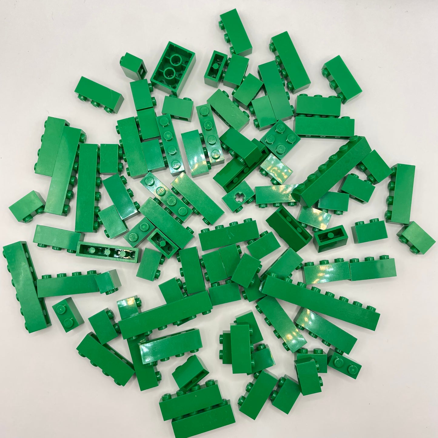 LEGO 1x Blocks, Green, Approx. 105g